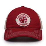 Washington State University Crimson Circle Patch Trucker Hat