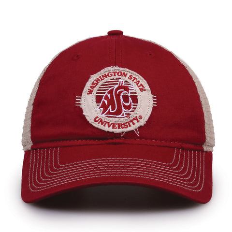 Washington State University Crimson Circle Patch Trucker Hat