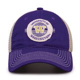 University of Washington Purple Circle Patch Trucker Hat W/ and Logo