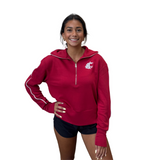 ZooZatz Womens Trad 1/2 Zip Crimson