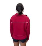 ZooZatz Womens Trad 1/2 Zip Crimson