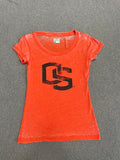 Womens Oregon State University Orange "OS" Tee