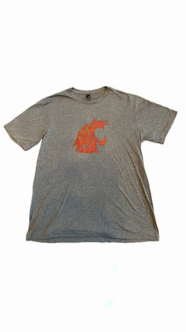 Mens Gray With Crimson Logo Screen Print