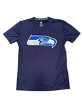Seattle Seahawks Youth NFL Navy Poly T-Shirt W/ Logo