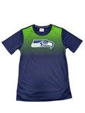 Seattle Seahawks Youth Ombre Poly T-Shirt W/ Logo