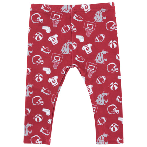 Zoozatz Sports Fan Crimson Infant Legginings