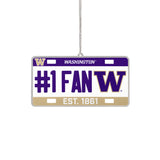 Foco University of Washington Raised Logo Metal License Plate Ornament