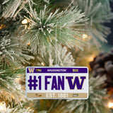 Foco University of Washington Raised Logo Metal License Plate Ornament