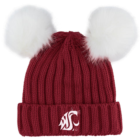 ZooZatZ TODDLER Washington State University 2 Pom Crimson Beanie