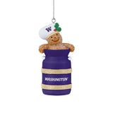 Foco University of Washington Gingerbread man in Cookie Jar Ornament