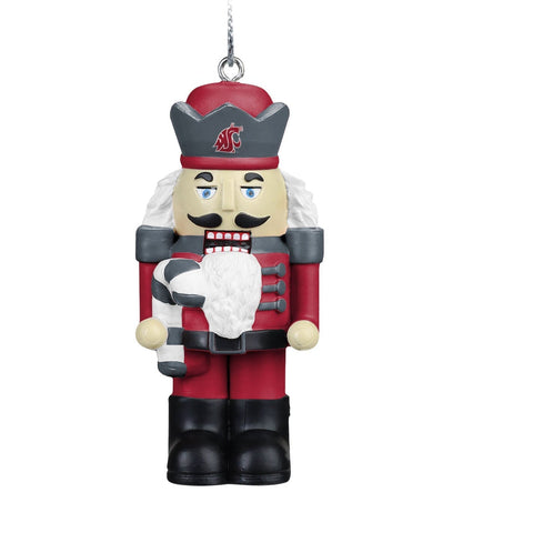 Foco Washington State University Mini Nutcracker Ornament with Candy Cane