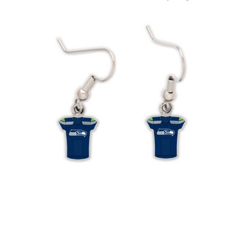 Seattle Seahawks Jersey Earrings