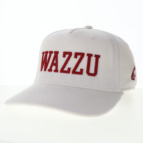 League Washington State Ivory Corduroy Roadie Hat with "Wazzu"
