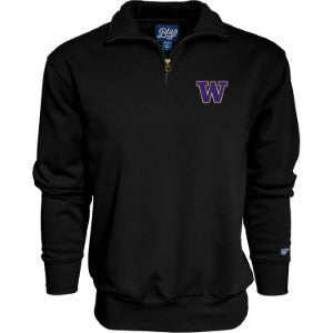 University of Washington Men's Quarter Zip Sweatshirt UW Icon