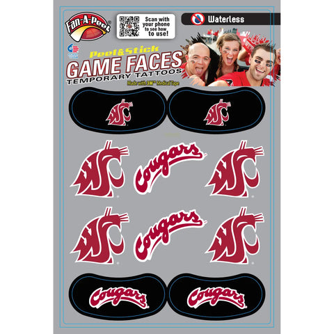 Gameface Washington State University Face Decal Variety Pack