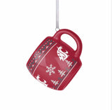 FOCO 2026 WSU Sweater Print Mini Mug Ornament
