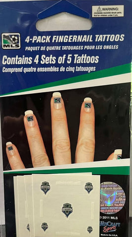 Seattle sounder Fingernail tattoos