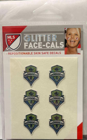 Seattle sounders glitter face-cals