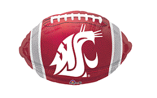 WSU Cougars Single Foil Football Balloon 18"
