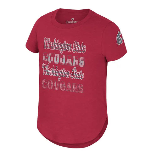 Colosseum Washington State Girls Flame Princess Short Sleeve