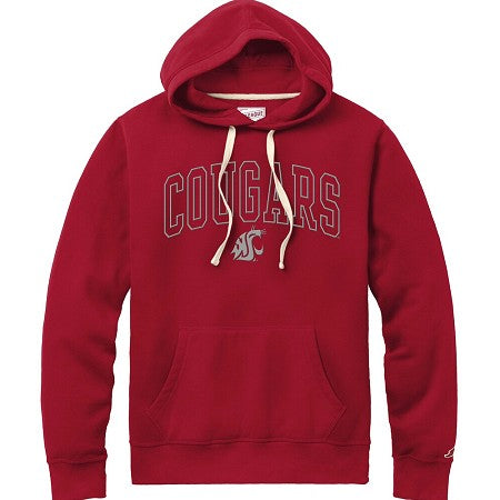 League Washington State Vintage Crimson Stadium Hoodie