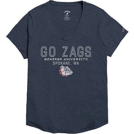 League Gonzaga University Navy Triflex Voop Tee