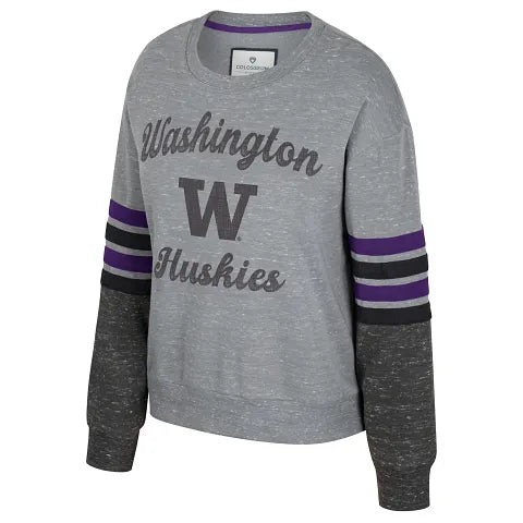 Colosseum University of Washington Womens Bon Apetite Crewneck
