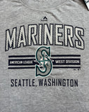 GREY SEATTLE MARINERS SHORT SLEEVE T-SHIRT