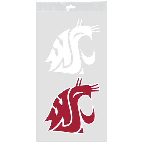 Wincraft 2 pack Washington State Cougars Window Decals 4" x 7"