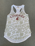 Women's Grey Floral Cougars Tank