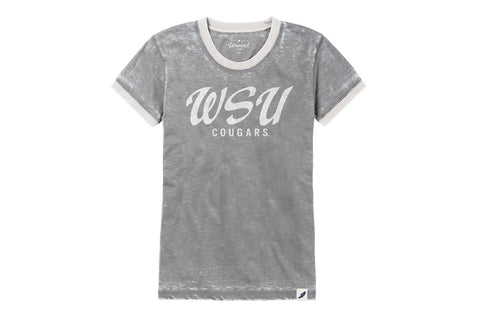 Light Grey/White Vintage Cougars Crew Neck T-Shirt