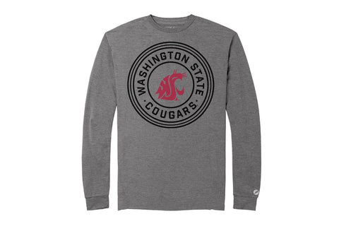 Long Sleeve Dark Grey Washington State Cougars Stamped Shirt UV PROTECTION