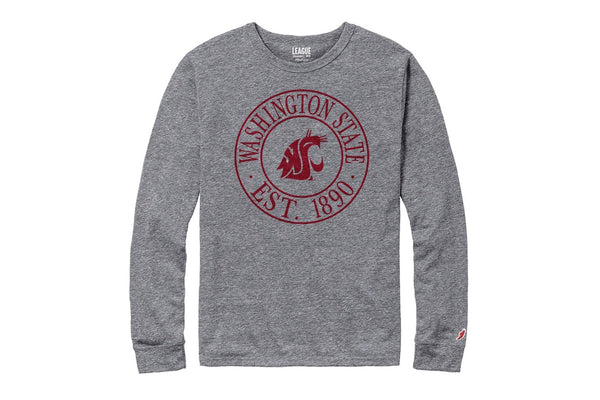 Long Sleeve Dark Grey Washington State Stamp Shirt – Cougarwear