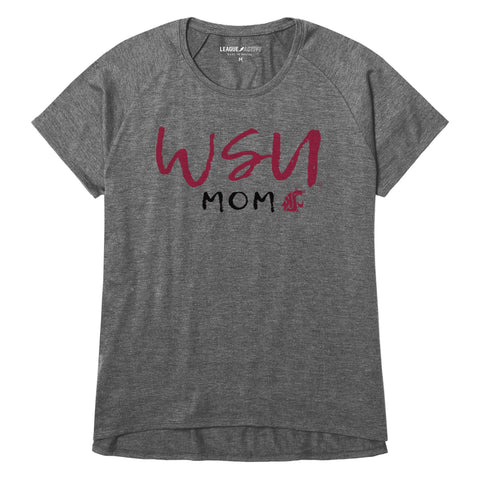 Short Sleeve Heather Grey WSU Mom Shirt