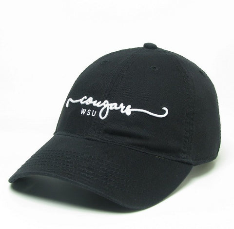 League Ladies Black Scripted "Cougars WSU" Hat