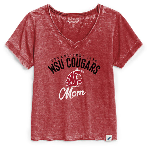 League WSU Cougars Established Mom Burnout Tee