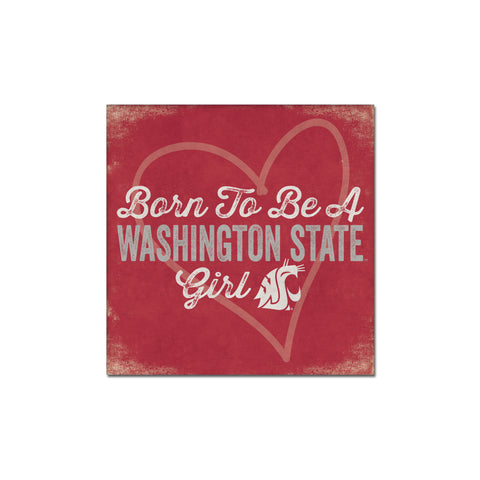 League Crimson Washington state girl 14x14 Canvas
