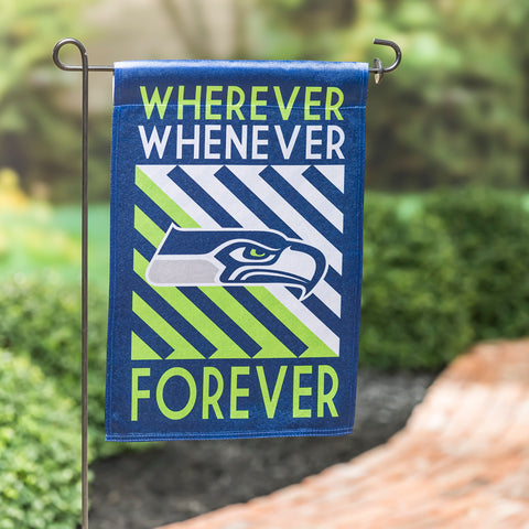 Seattle Seahawks Wherever, Whenever, Fan Garden Flag
