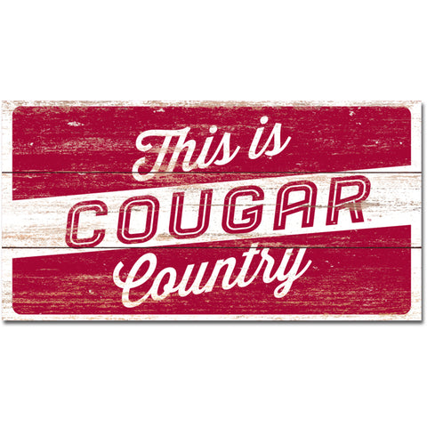 Washington State 11x20 "This is Cougar Country" Wood Sign