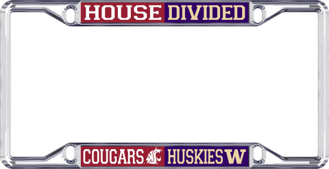 House Divided WSU/UW License Plate Frame