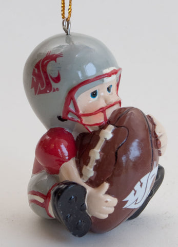 Porcelain WSU Little Fan Football Player