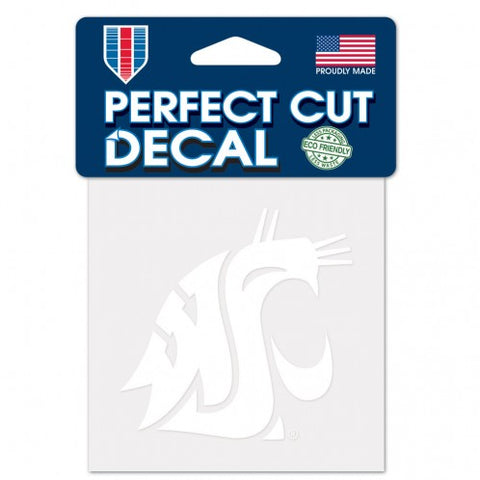 WSU Cougars White 3x3 Perfect Cut Decal