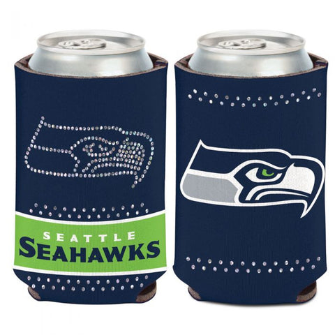 SEATTLE SEAHAWKS BLING CAN COOLER 12 OZ.