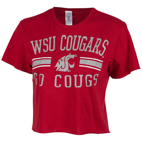 WSU Cropped GO COUGS Tee