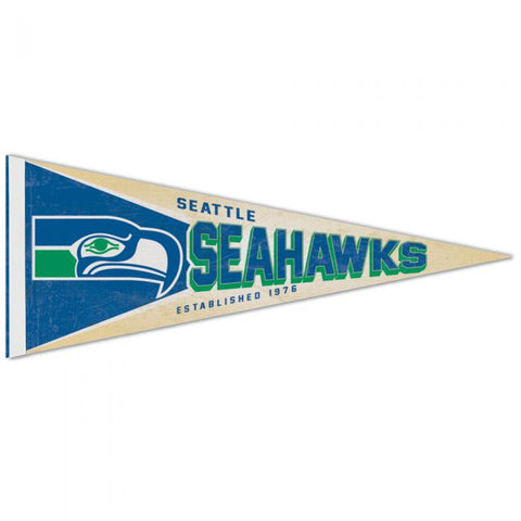 Seattle Seahawks / Classic Logo RETRO Premium Pennant 12" x 30"