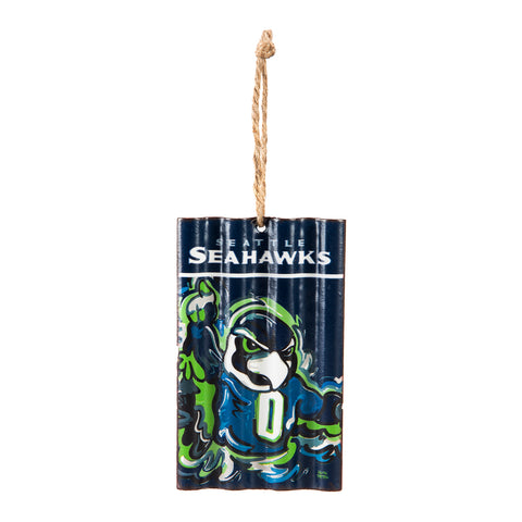 Seattle Seahawks Corrugated Ornament