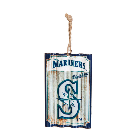 Seattle Mariners Metal Corrugate Ornament