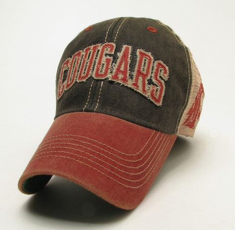 Cougars Faded Crimson Trucker Hat