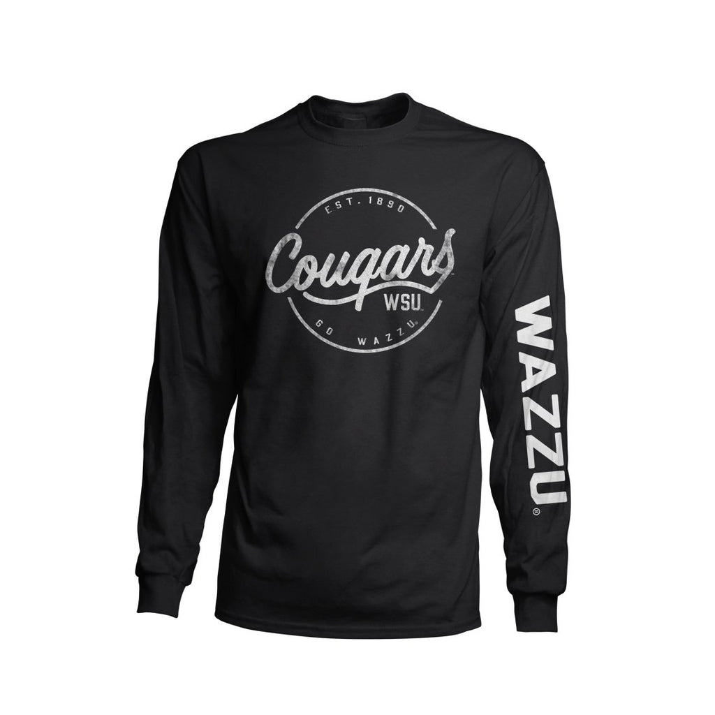 Black and White WAZZU Long Sleeve T-Shirt – Cougarwear