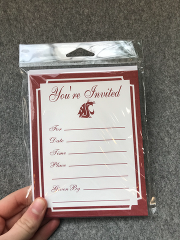 Crimson You're Invited Cards